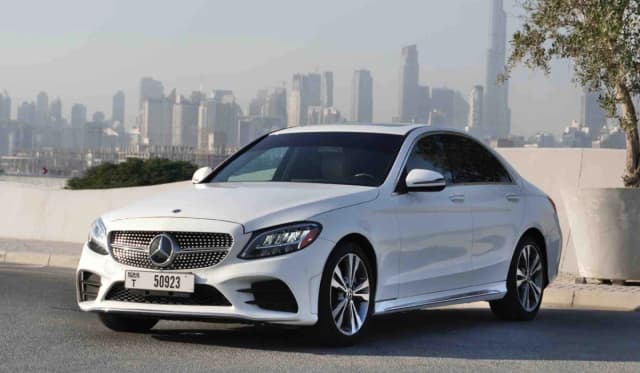 Rent Mercedes C300 2021 in Dubai 