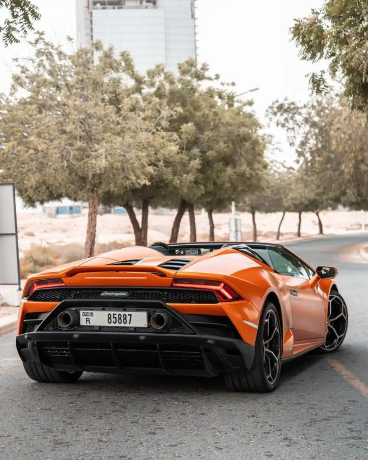 Lamborghini Orange Huracan Rental Dubai image 819