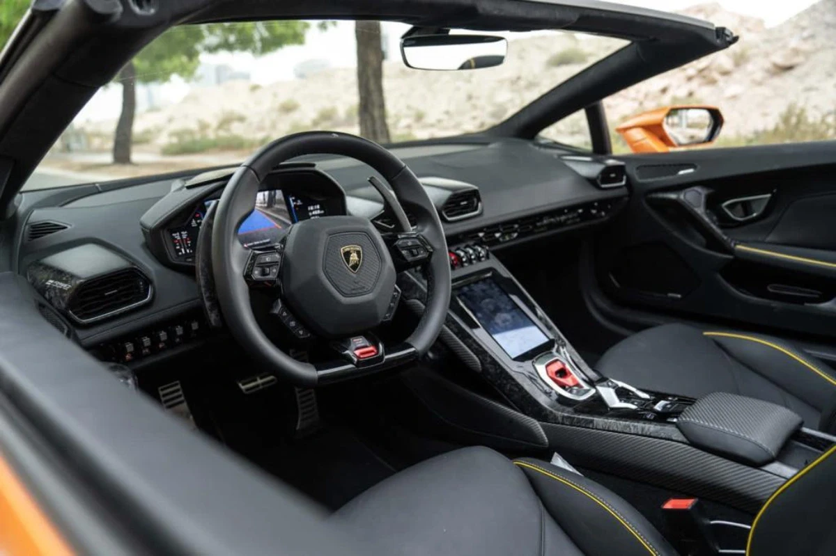Lamborghini Orange Huracan Rental Dubai image 822