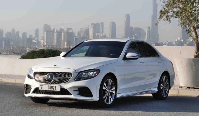 Rent Mercedes C300 2021 in Dubai  image 344