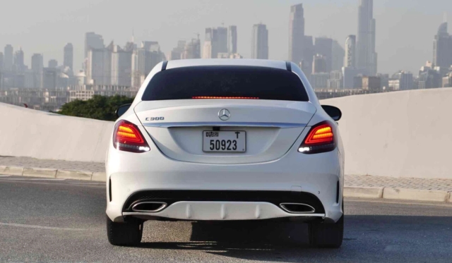 Rent Mercedes C300 2021 in Dubai  image 346