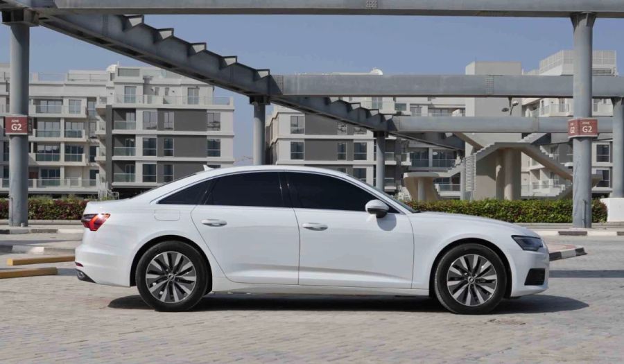 White Audi A6 2022 for rent in Dubai