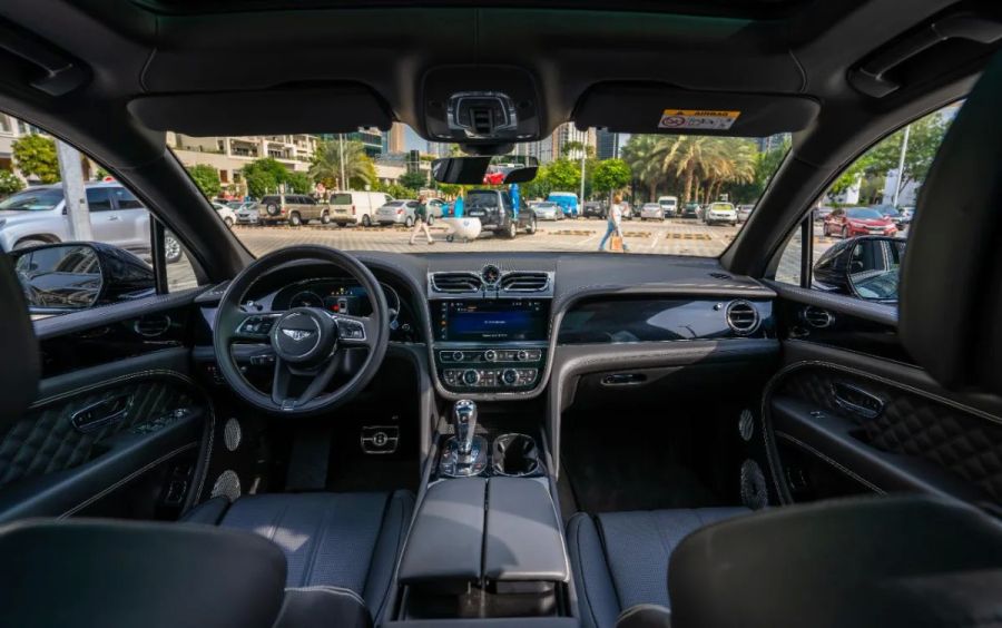 black Bentley Bentayga 2023 for rent in Dubai