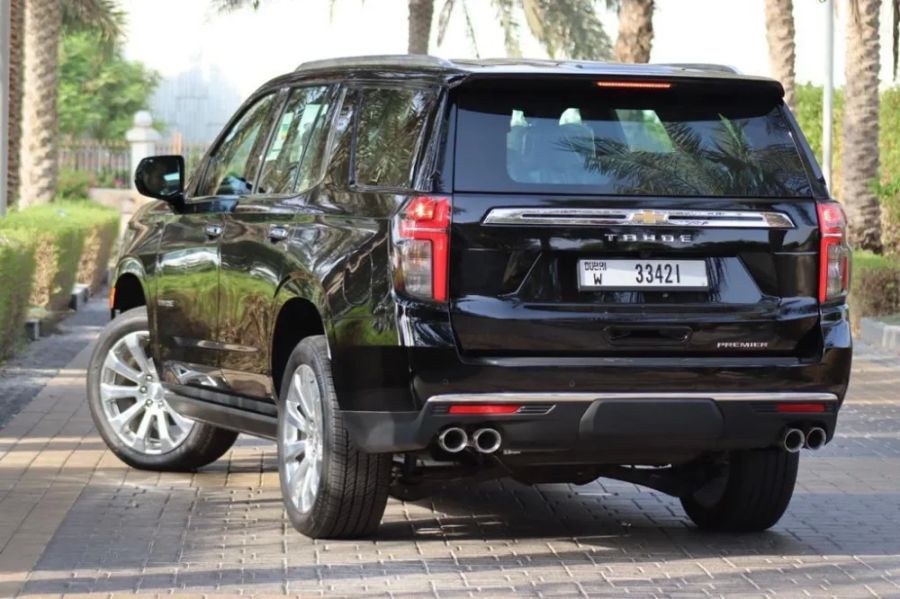 black Chevrolet Tahoe 2023 for rent in Dubai