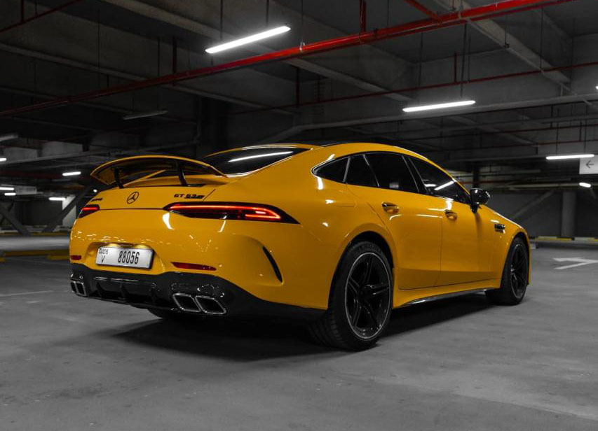 yellow Mercedes-Benz GT63 S 2023 for rent in Dubai