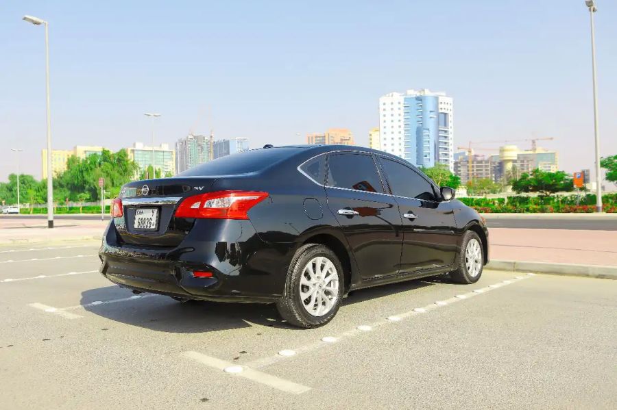 black Nissan Sentra 2019 for rent in Dubai